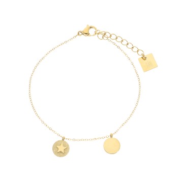 Bracelet acier doré, Zirconium