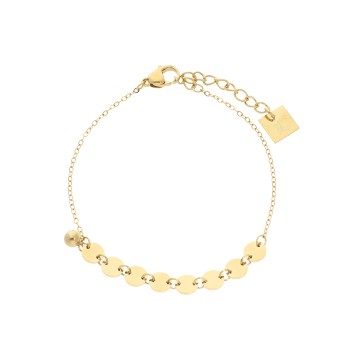 Bracelet acier doré