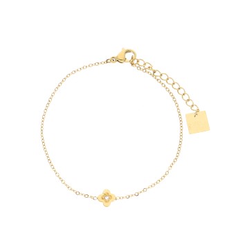 Bracelet acier doré, Zirconium