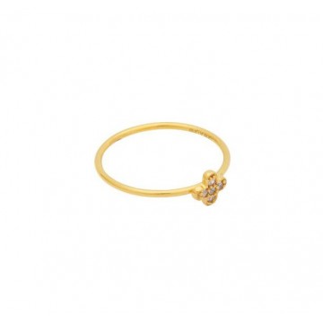 Bague Etoile croix, Zirconium blanc