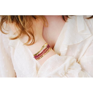 Bracelet acier doré