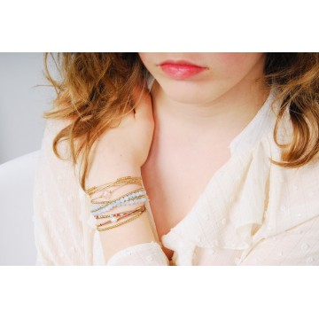 Bracelet multi-rangs acier...