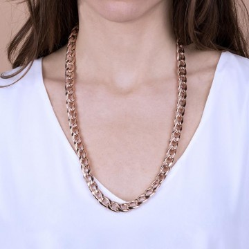 Collier Purezza, Maille gourmette, Golden Rosé