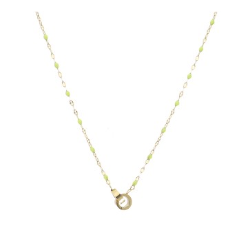 Collier acier doré