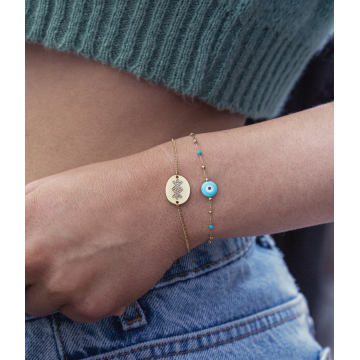 Bracelet acier doré