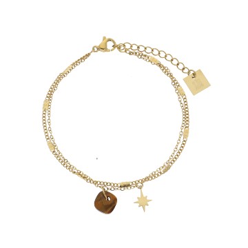 Bracelet multi-rangs acier...