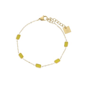 Bracelet acier doré, Jaune