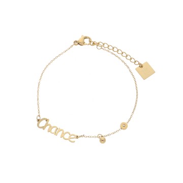 Bracelet acier doré