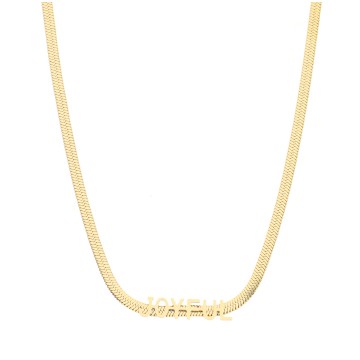 Collier acier doré
