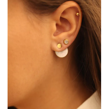 Boucles d'oreilles acier doré