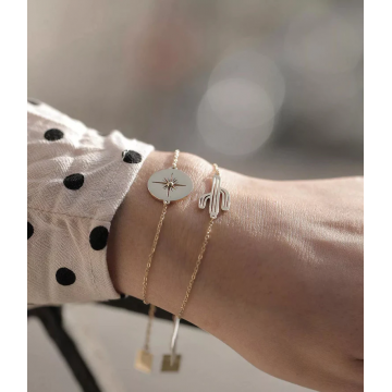 Bracelet acier doré