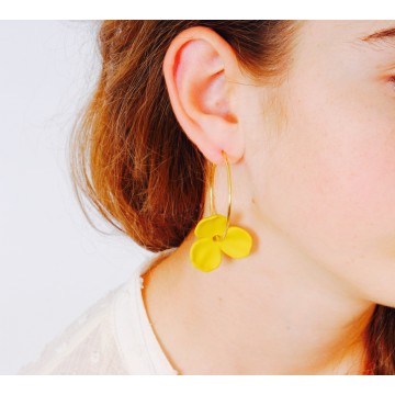 Boucles d'oreilles acier doré