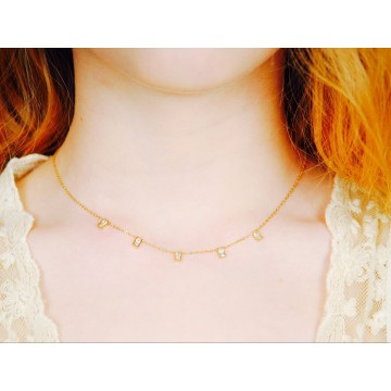 Collier acier doré, Zirconium