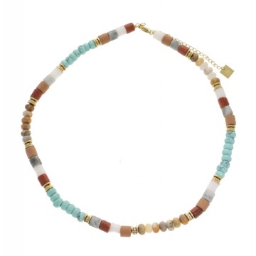 Collier acier doré