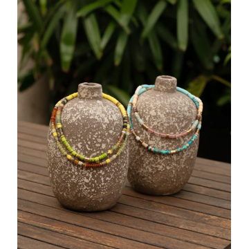 Collier acier doré