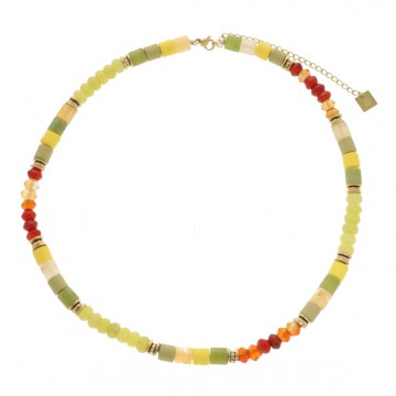 Collier acier doré