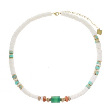Collier acier doré