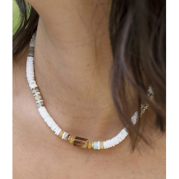 Collier acier doré