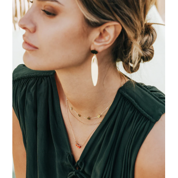 Collier acier doré