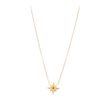 Collier acier doré