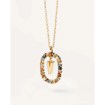 Collier Lettre V,...