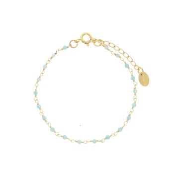Bracelet facetté Inde, Aqua...