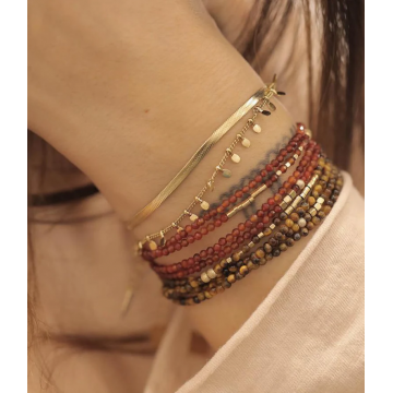 Bracelet multi-rangs acier...