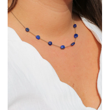 Collier acier doré,...