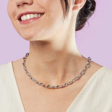 Collier Étreinte, Argenté