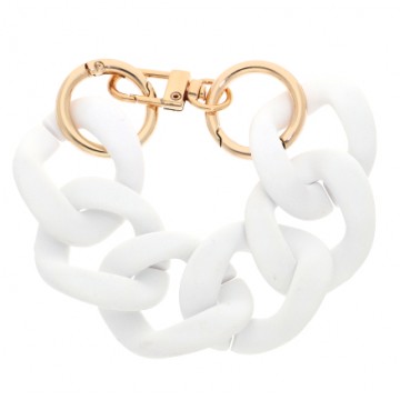 Bracelet Léontine, Blanc mat