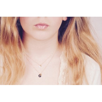 Collier acier doré, Zirconium