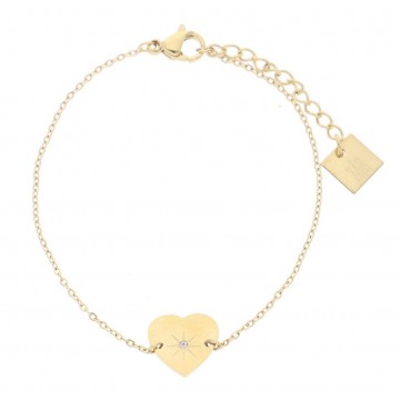 Bracelet acier doré, Zirconium