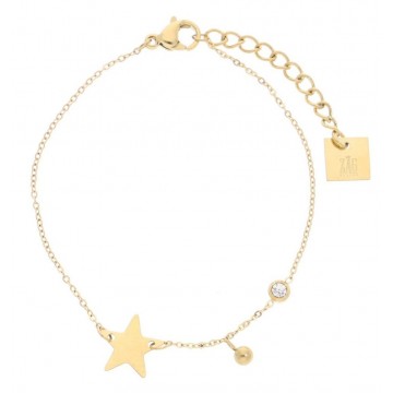 Bracelet acier doré