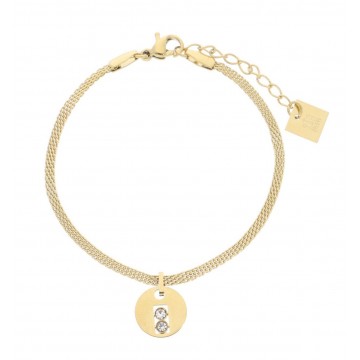 Bracelet acier doré, Zirconium