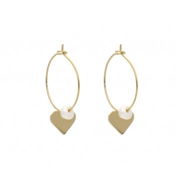 Boucles d’oreilles acier doré