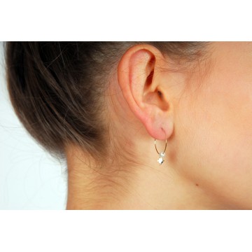Boucles d’oreilles acier doré