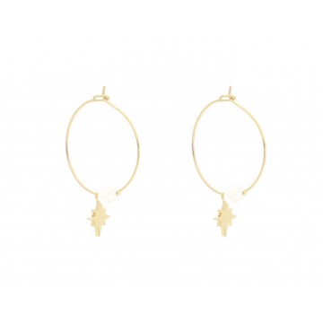 Boucles d’oreilles acier doré