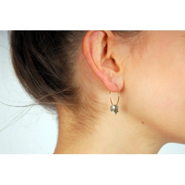 Boucles d’oreilles acier doré