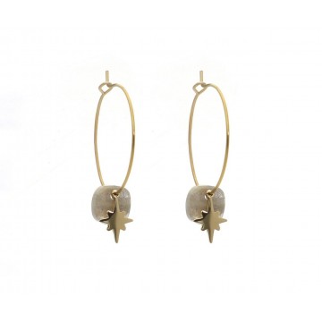 Boucles d’oreilles acier doré