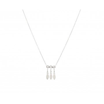 Collier acier uni, Zirconium