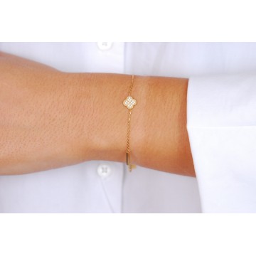 Bracelet acier doré, Zirconium