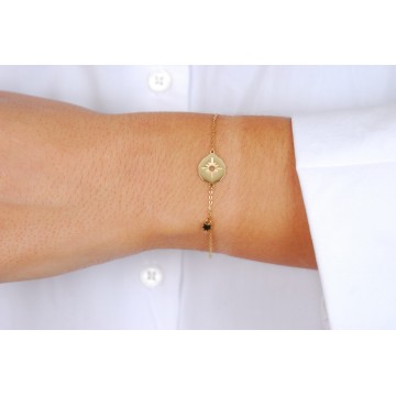 Bracelet acier doré
