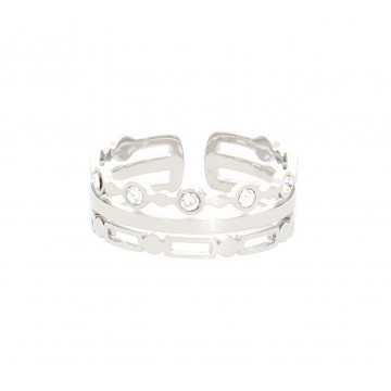 Bague acier uni, Zirconium