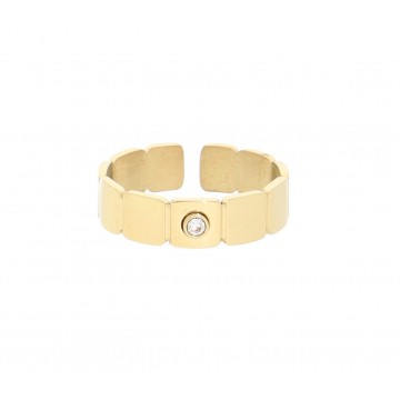 Bague acier doré, Zirconium