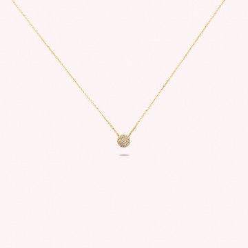 Collier Cristal, Doré