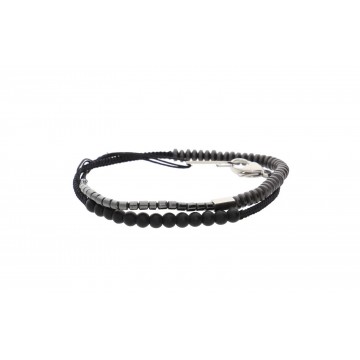 Bracelet double-tour cordon, Pierres