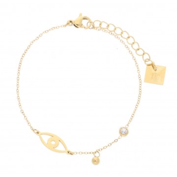 Bracelet acier doré