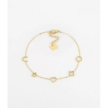 Bracelet Kalyne, acier doré
