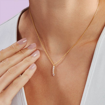 Collier Pétille, Cristal/Doré
