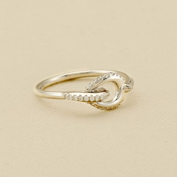 Bague Gémini, Argenté